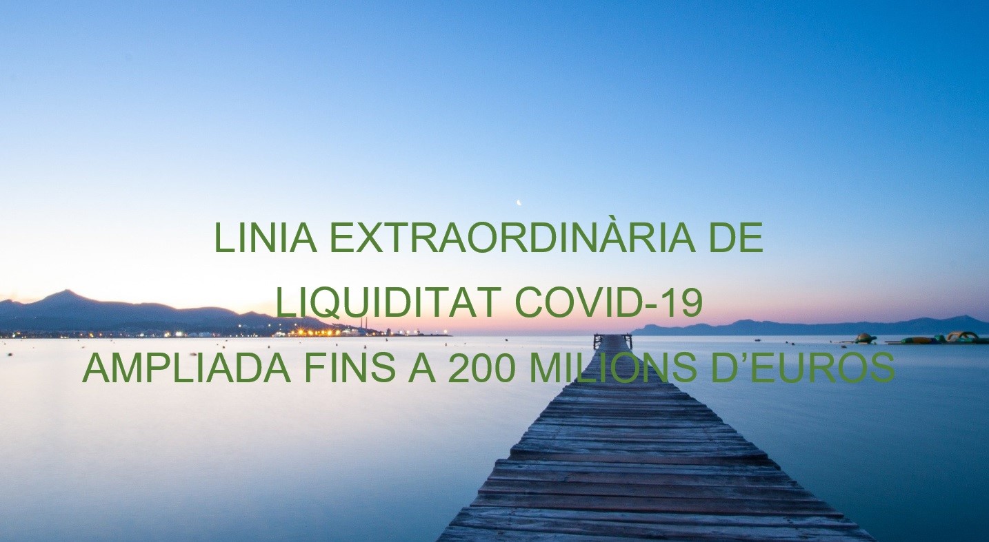 Ampliada a 100 millones de € la Línea Extraordinaria de Liquidez Covid-19